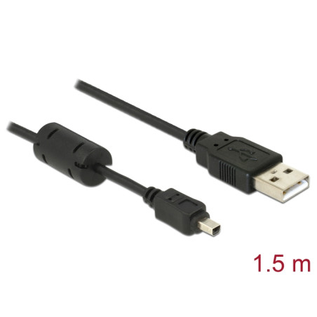 Delock Kamera Kabel USB-B mini 4 Pin Stecker zu USB-A 1,5 m Stecker