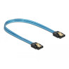 Delock SATA 6 Gb/s Kabel UV Leuchteffekt blau 20 cm