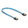 Delock SATA 6 Gb/s Kabel UV Leuchteffekt blau 30 cm