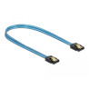 Delock SATA 6 Gb/s Kabel UV Leuchteffekt blau 50 cm