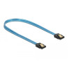 Delock SATA 6 Gb/s Kabel UV Leuchteffekt blau 70 cm
