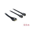 Delock PCIe 4.0 Kabel Slim SAS SFF-8654 8i zu 2 x Mini SAS HD SFF-8643 0,5 m