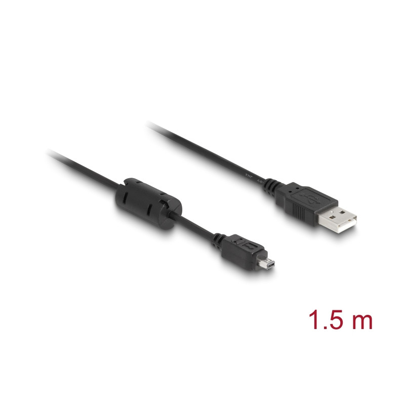 Delock Kabel USB-B mini 4 Pin Hirose Stecker zu USB-A Stecker 1,5 m
