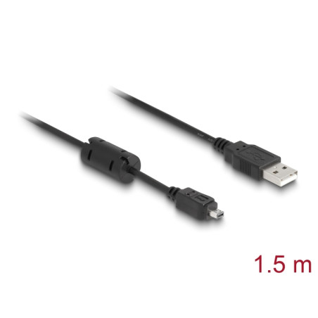 Delock Kabel USB-B mini 4 Pin Hirose Stecker zu USB-A Stecker 1,5 m