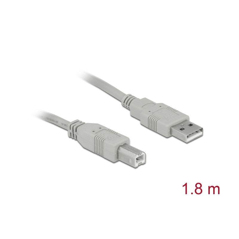 Delock Kabel USB 2.0 Typ-A Stecker - USB 2.0 Typ-B Stecker 1,8 m
