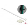 Delock Befestigungssockel 25 x 25 mm mit Kabelbinder L 150 x B 3,6 mm weiß