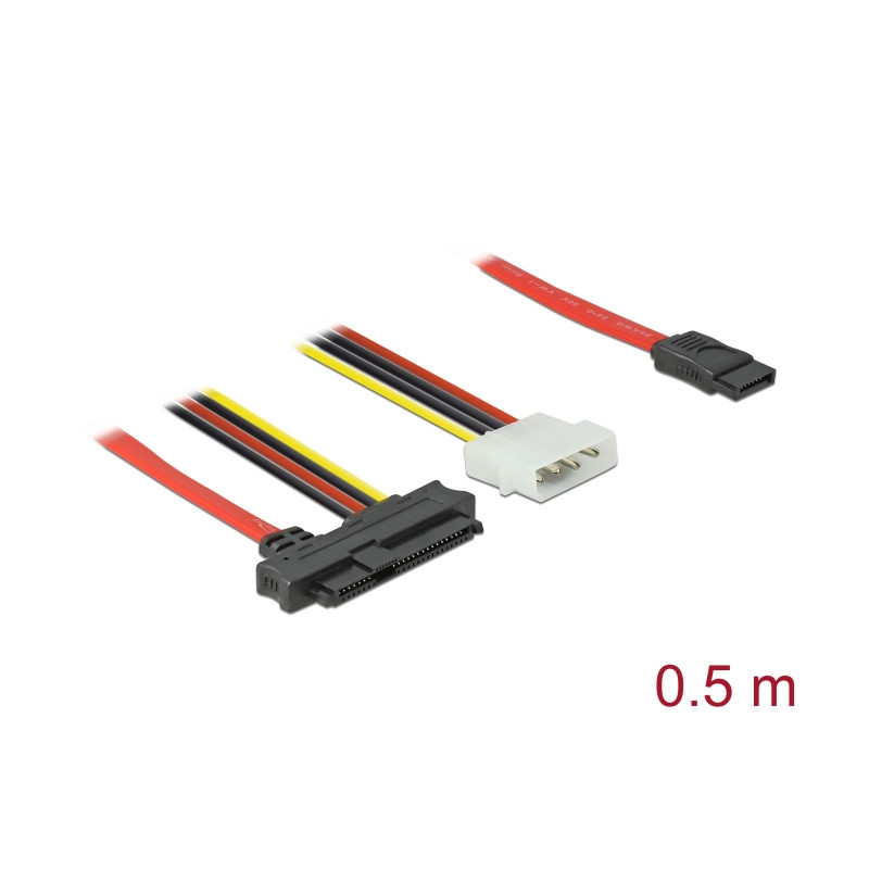 Delock Kabel SAS SFF-8482 + Power - 1 x SATA 7 Pin 0,5 m