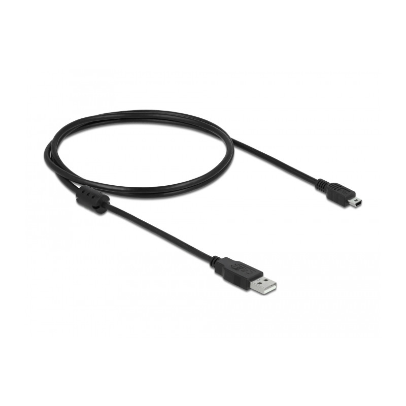 Delock USB 2.0 Kabel Typ-A Stecker zu USB 2.0 Mini-B Stecker 1 m schwarz