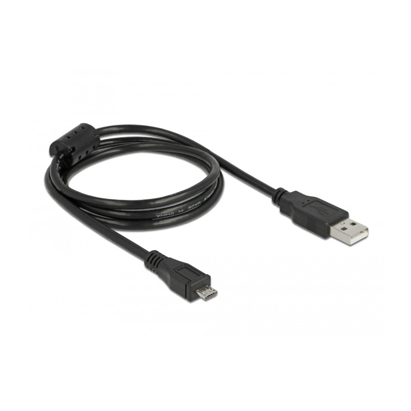 Delock USB 2.0 Kabel Typ-A Stecker zu USB 2.0 Micro-B Stecker 1 m schwarz