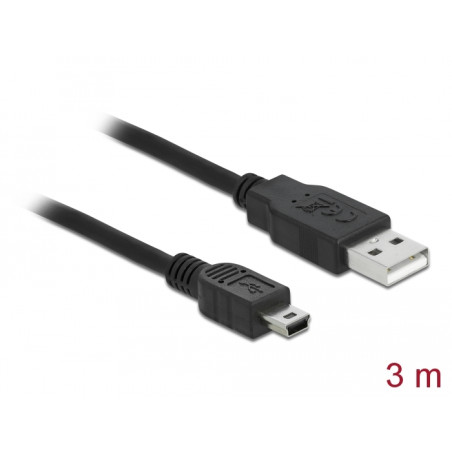 Delock Kabel USB 2.0-A Stecker - mini B 5-Pin Stecker 3 m