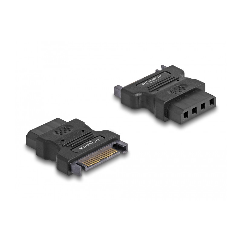 Delock Adapter SATA 15 Pin Stecker to 4 Pin Buchse