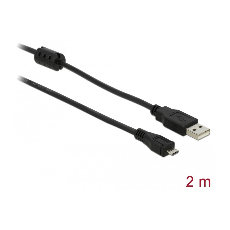 Delock Kabel USB2.0-A Stecker zu USB-micro B Stecker 2m