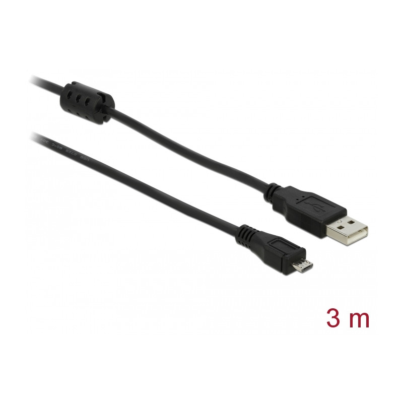 Delock USB 2.0 Kabel Typ-A Stecker zu USB-micro B Stecker 3 m