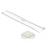 Delock Befestigungssockel 30 x 30 mm mit Kabelbinder L 200 x B 4,8 mm weiß
