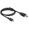 Delock USB 2.0 Kabel Typ-A Stecker zu USB 2.0 Mini-B Stecker 0,7 m schwarz