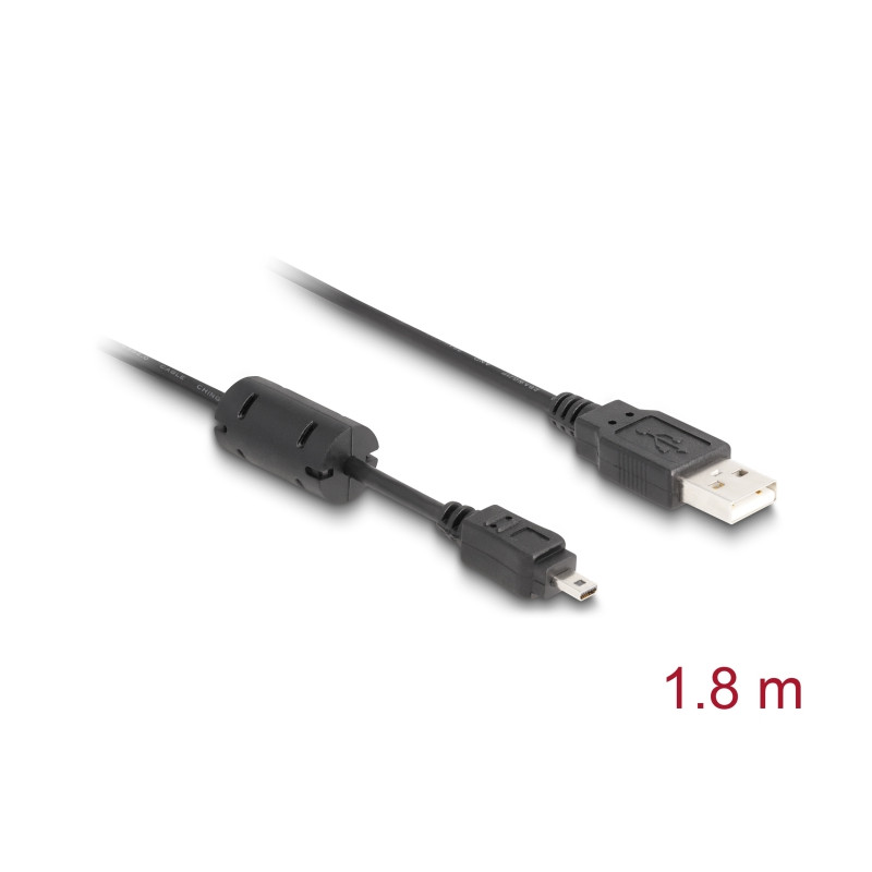 Delock Kabel Kamera Nikon 8pin UC-E6 USB 1,80 m