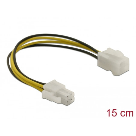 Delock Verlängerungskabel P4 4 Pin Stecker - P4 4 Pin Buchse 15 cm
