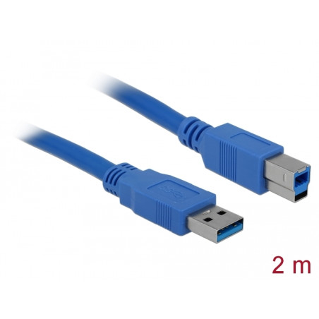 Delock USB 5 Gbps Kabel Typ-A Stecker zu Typ-B Stecker 2 m blau