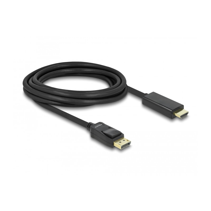 Delock Kabel DisplayPort 1.1 Stecker - High Speed HDMI-A Stecker Passiv 3 m schwarz