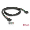Delock Kabel USB 2.0 Pfostenbuchse 2,54 mm 10 Pin - USB 2.0 Pfostenbuchse 2,54 mm 10 Pin 50 cm