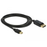Delock Kabel Mini DisplayPort 1.2 Stecker - DisplayPort Stecker 4K 60 Hz 2,0 m