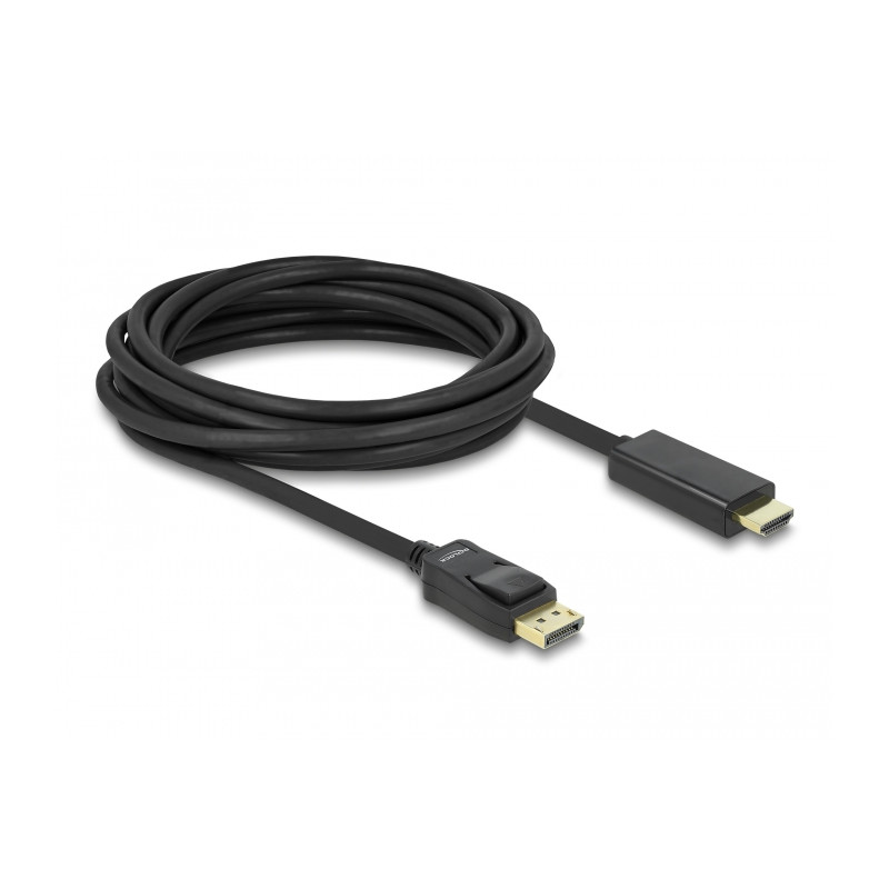 Delock Kabel DisplayPort 1.1 Stecker - High Speed HDMI-A Stecker Passiv 5 m schwarz