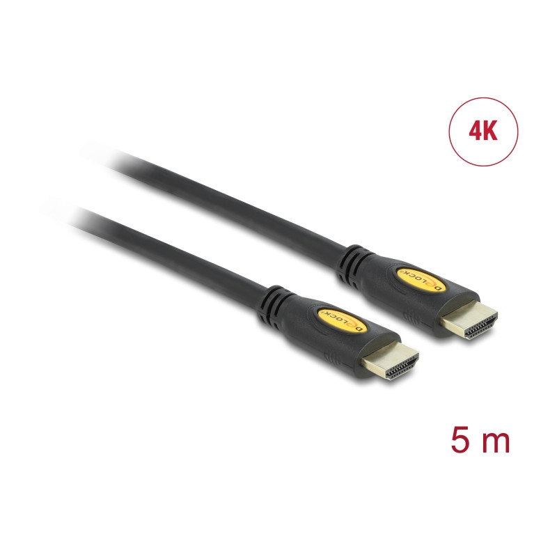 Delock Kabel High Speed HDMI mit Ethernet - HDMI-A Stecker - HDMI-A Stecker 4K 5,0 m