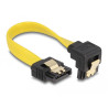 Delock SATA 3 Gb/s Kabel gerade auf unten gewinkelt 10 cm gelb