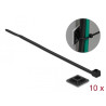 Delock Befestigungssockel 20 x 20 mm mit Kabelbinder L 200 x B 2,5 mm schwarz