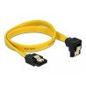 Delock SATA 3 Gb/s Kabel gerade auf unten gewinkelt 30 cm gelb