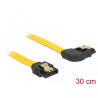 Delock SATA 3 Gb/s Kabel gerade auf rechts gewinkelt 30 cm gelb