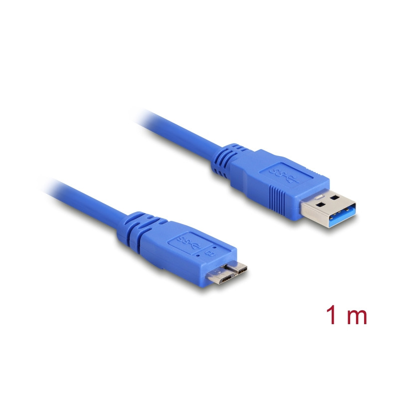 Delock USB 5 Gbps Kabel Typ-A Stecker zu Typ Micro-B Stecker 1 m blau