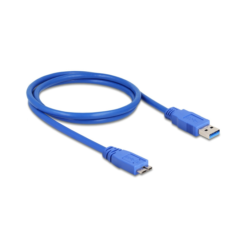 Delock USB 5 Gbps Kabel Typ-A Stecker zu Typ Micro-B Stecker 1 m blau