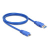 Delock USB 5 Gbps Kabel Typ-A Stecker zu Typ Micro-B Stecker 1 m blau