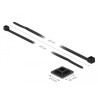 Delock Befestigungssockel 20 x 20 mm mit Kabelbinder L 200 x B 2,5 mm schwarz