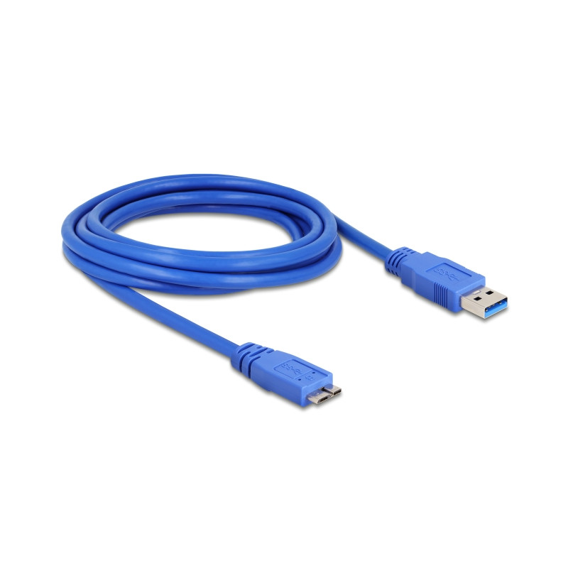 Delock USB 5 Gbps Kabel Typ-A Stecker zu Typ Micro-B Stecker 3 m blau