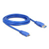 Delock USB 5 Gbps Kabel Typ-A Stecker zu Typ Micro-B Stecker 3 m blau