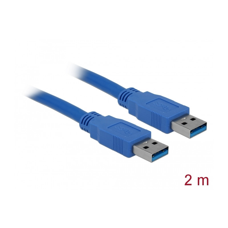 Delock USB 5 Gbps Kabel Typ-A Stecker zu Typ-A Stecker 2 m blau