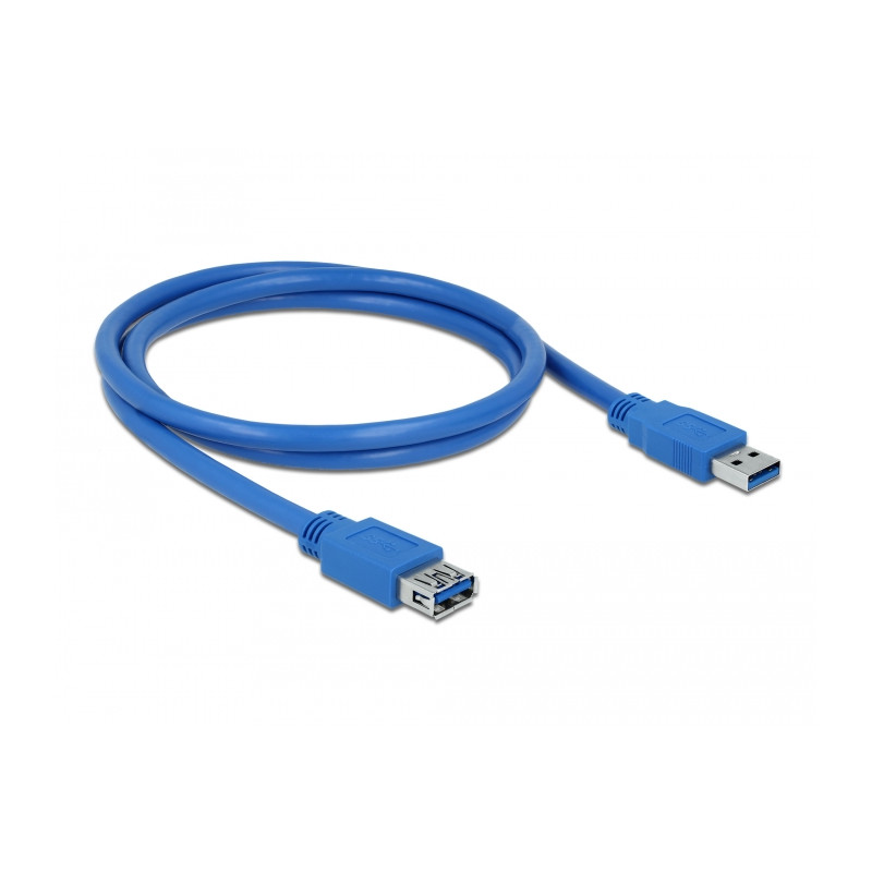 Delock USB 5 Gbps Verlängerungskabel Typ-A Stecker zu Buchse 1 m blau