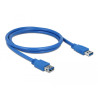 Delock USB 5 Gbps Verlängerungskabel Typ-A Stecker zu Buchse 1 m blau