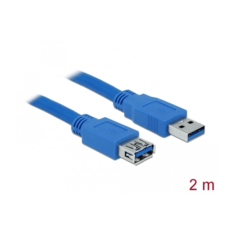 Delock USB 5 Gbps Verlängerungskabel Typ-A Stecker zu Buchse 2 m blau