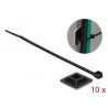 Delock Befestigungssockel 28 x 28 mm mit Kabelbinder L 300 x B 3,4 mm schwarz