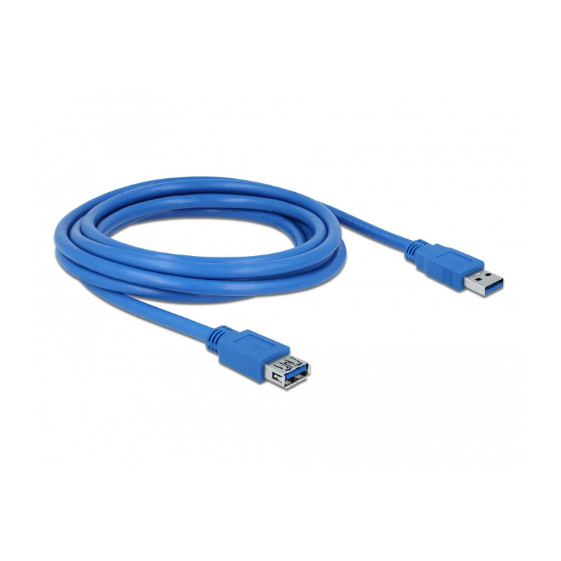 Delock USB 5 Gbps Verlängerungskabel Typ-A Stecker zu Buchse 3 m blau