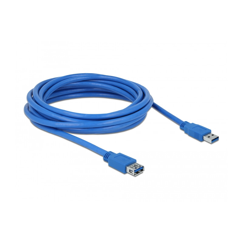 Delock USB 5 Gbps Verlängerungskabel Typ-A Stecker zu Buchse 5 m blau