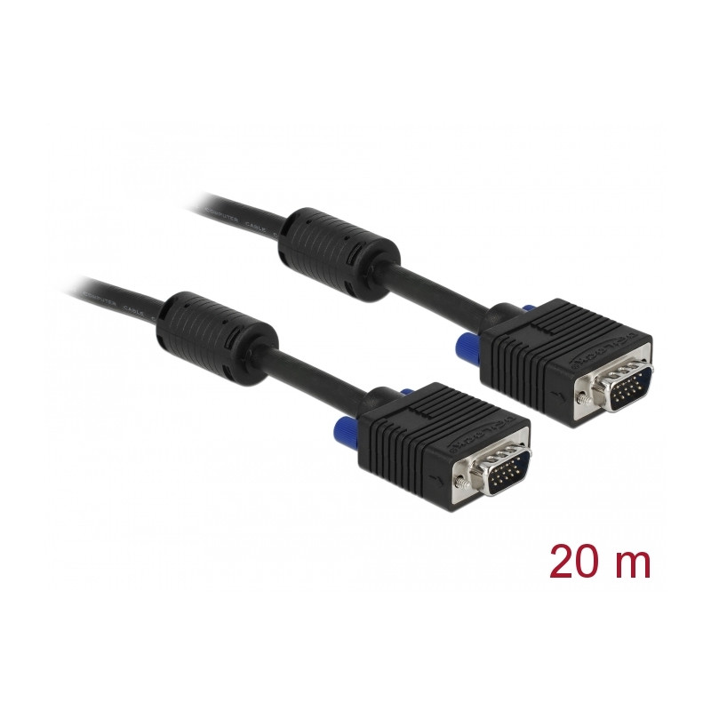 SVGA Kabel Stecke zu Stecker 20 m Delock
