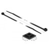 Delock Befestigungssockel 28 x 28 mm mit Kabelbinder L 300 x B 3,4 mm schwarz