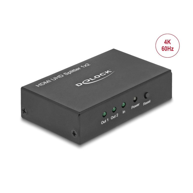Delock HDMI UHD Splitter 1 x HDMI in - 2 x HDMI out 4K