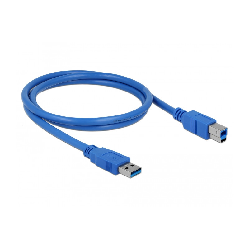 Delock USB 5 Gbps Kabel Typ-A Stecker zu Typ-B Stecker 1 m blau