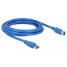 Delock USB 5 Gbps Kabel Typ-A Stecker zu Typ-B Stecker 3 m blau