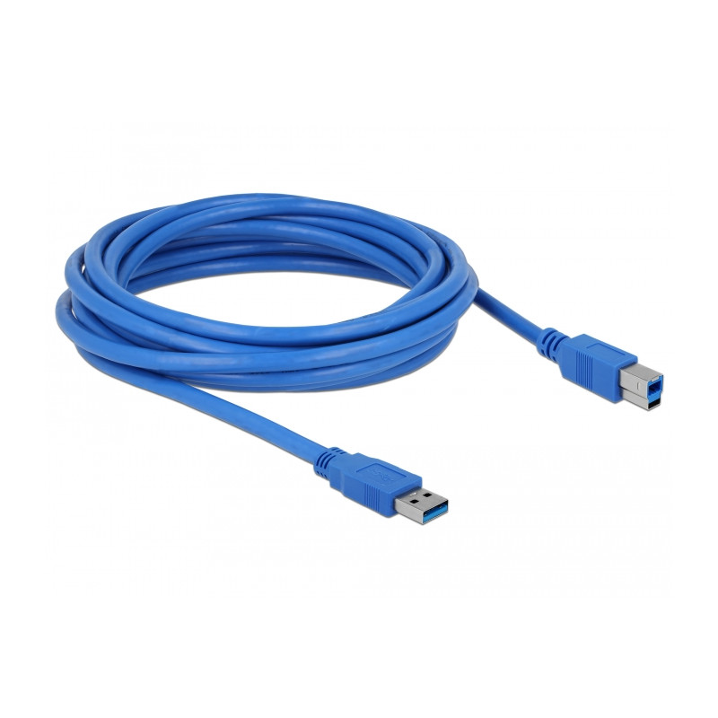 Delock USB 5 Gbps Kabel Typ-A Stecker zu Typ-B Stecker 5 m blau